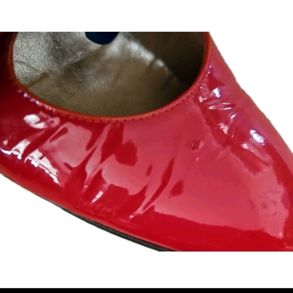 CAREL Womens Red Kina Patent Mary Jane Ballerina Pumps 38.5 - Picture 15 of 16